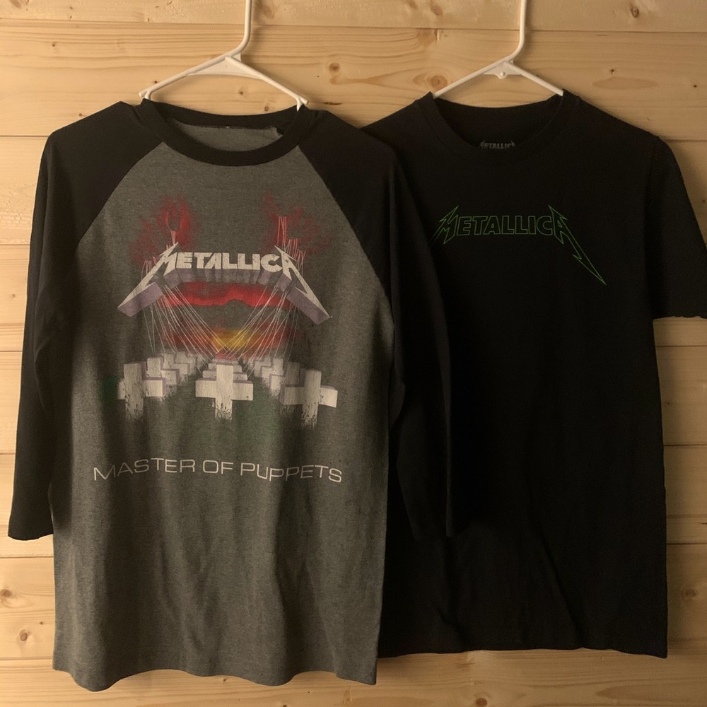 Boys Metallica Album T shirts, Size Small/Medium
